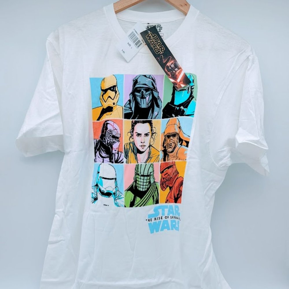 Star Wars Men's Large Graphic Shirt Fifth Sun Rey Neon The Rise Of Skywalker NWT